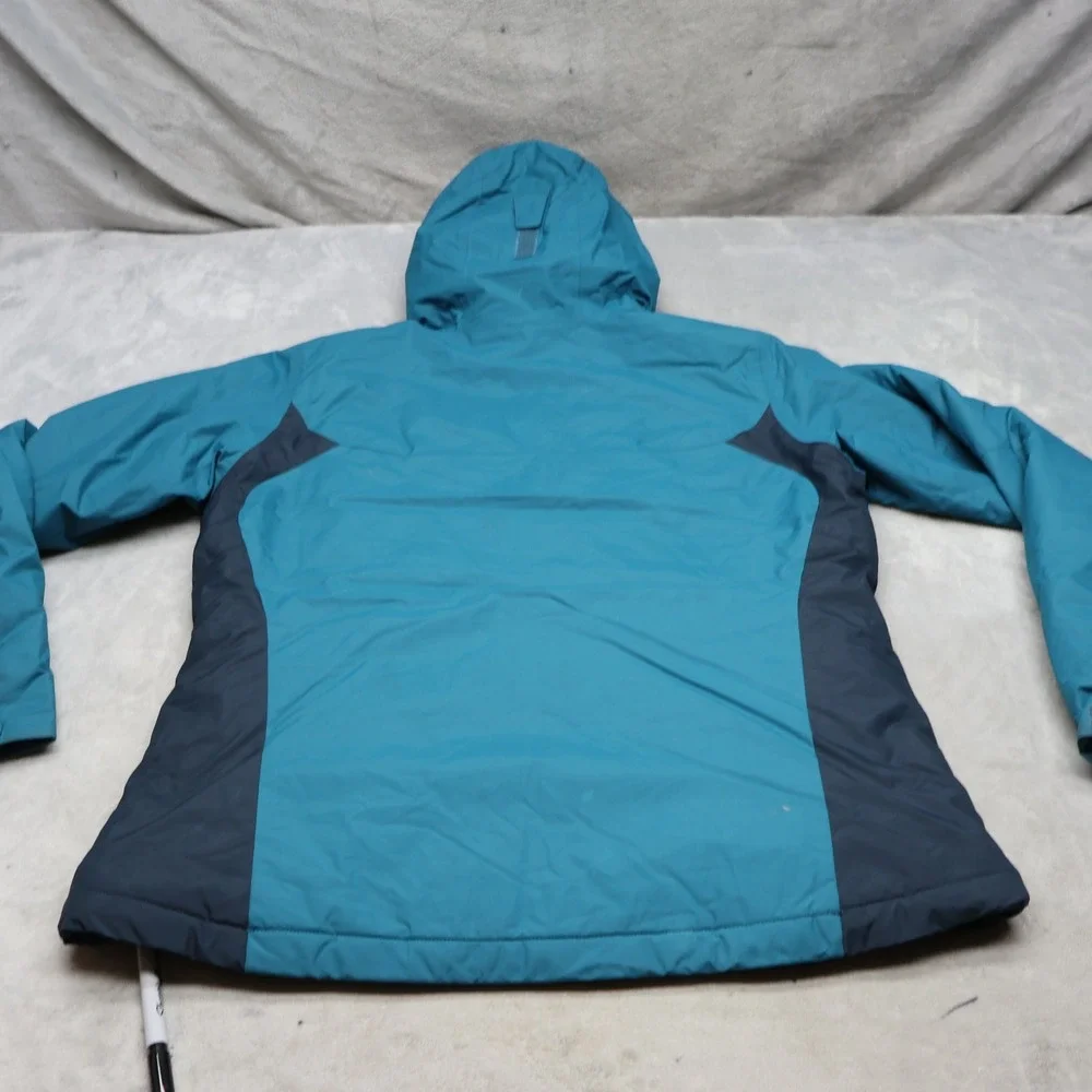 Columbia Jacket Womens Large Blue Insulated Thermal Coil Full Zip Hooded Winter